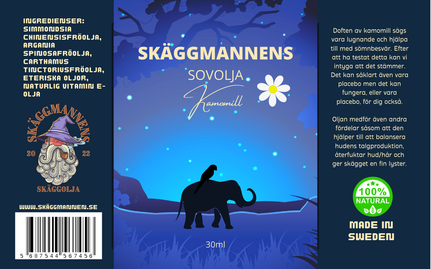 Skäggmannens Sovolja - Kamomill